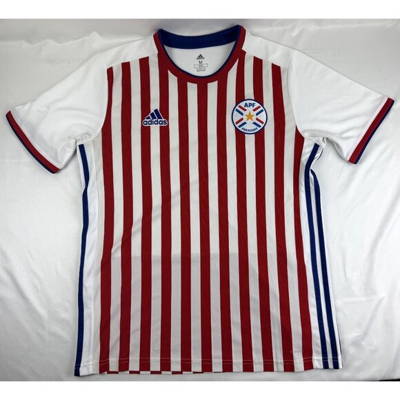 PARAGUAY NATIONAL TEAM 2018/2019 HOME SOCCER FUTBOL JERSEY ADIDAS M - Picture 2 of 8